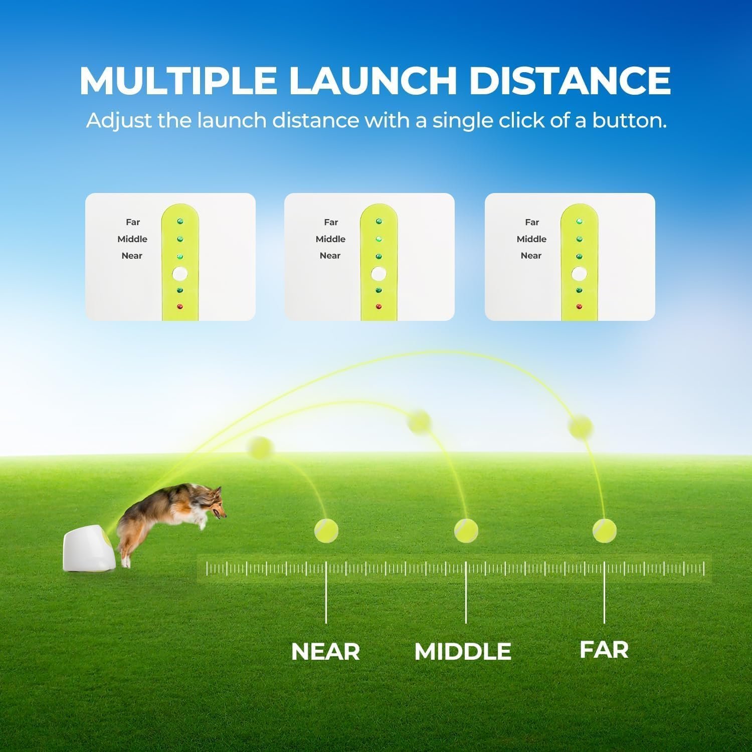 Detalle del lanzador automático ALL PAWS en uso