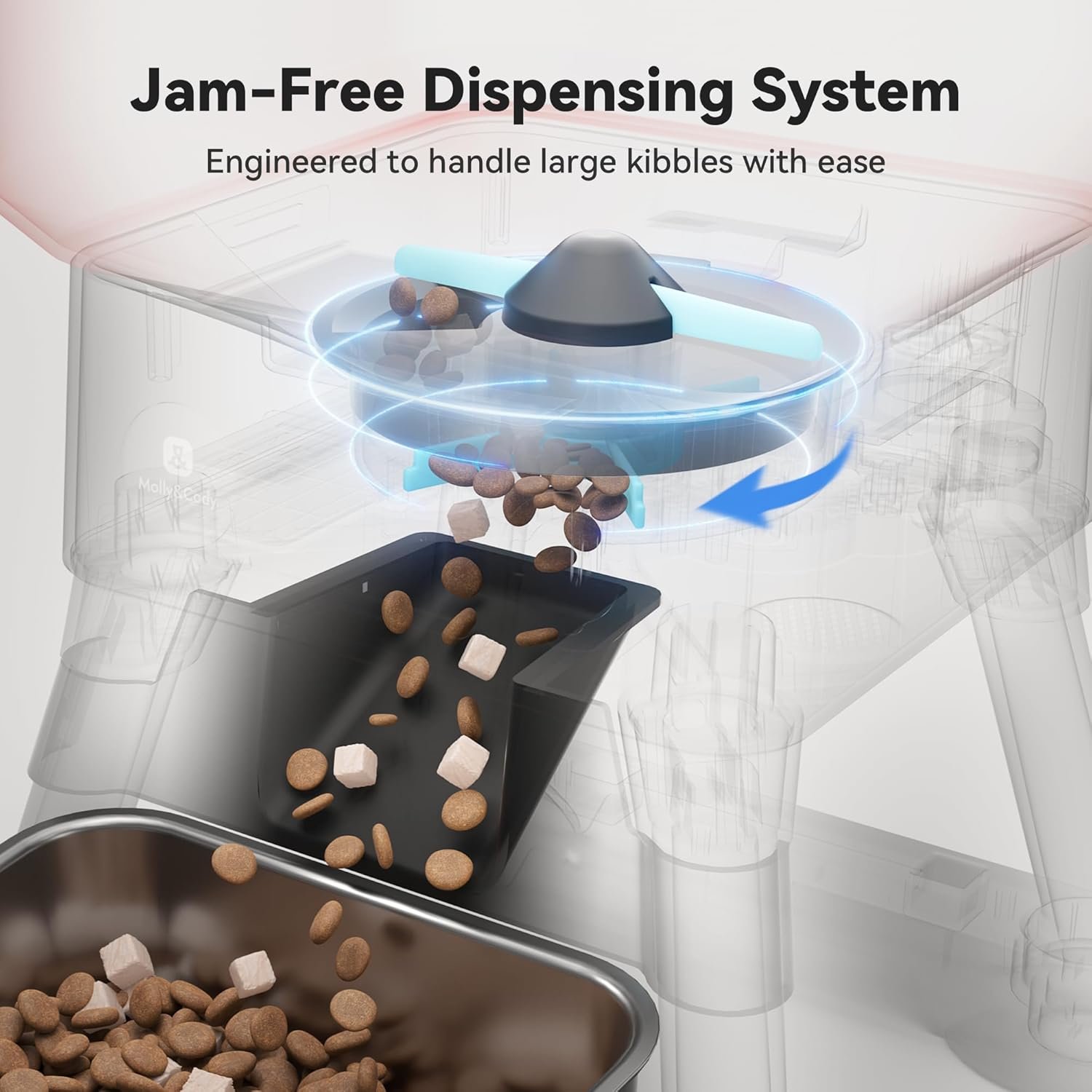 Detalle del dispensador automático en uso